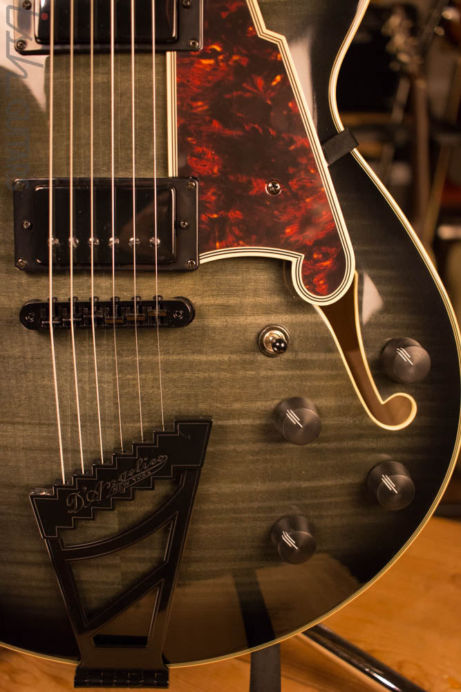 D’Angelico Excel EX-SS Laminated Flame Maple Grey Black Store Demo