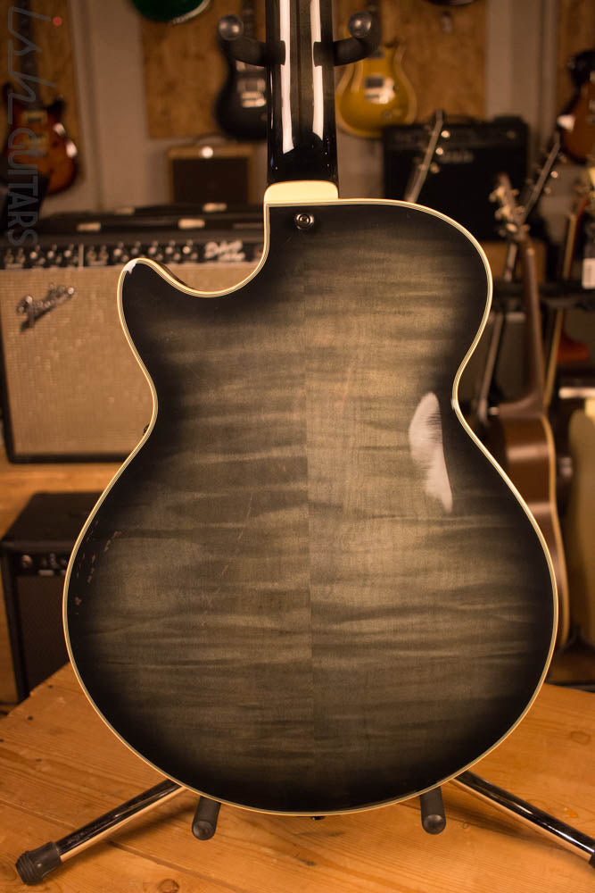 D’Angelico Excel EX-SS Laminated Flame Maple Grey Black Store Demo