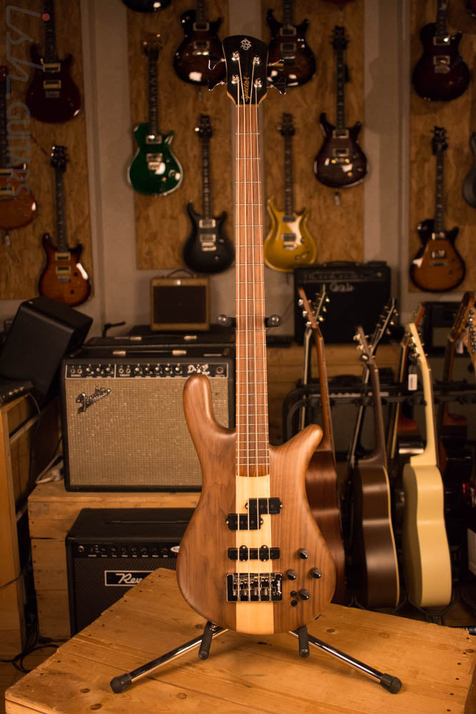 Spector Forte 4 Retro Walnut Body DiMarzio Pickups Bass Player Live Display