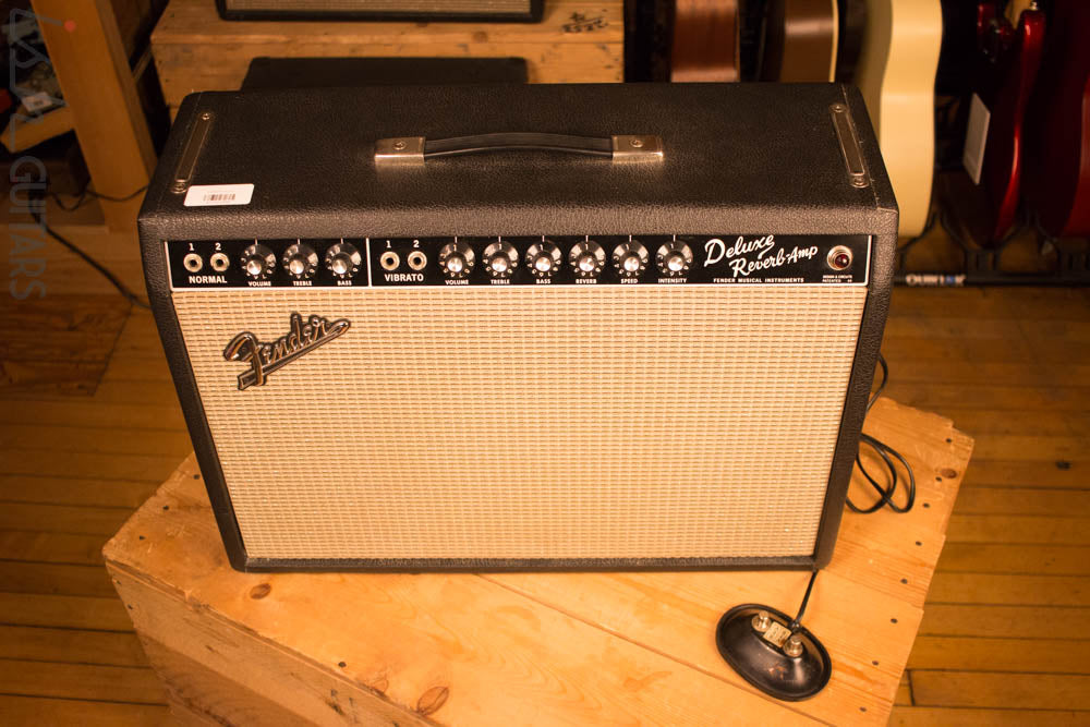 1965 Fender Deluxe Reverb Blackface Vintage Guitar Amp MINT! AB763