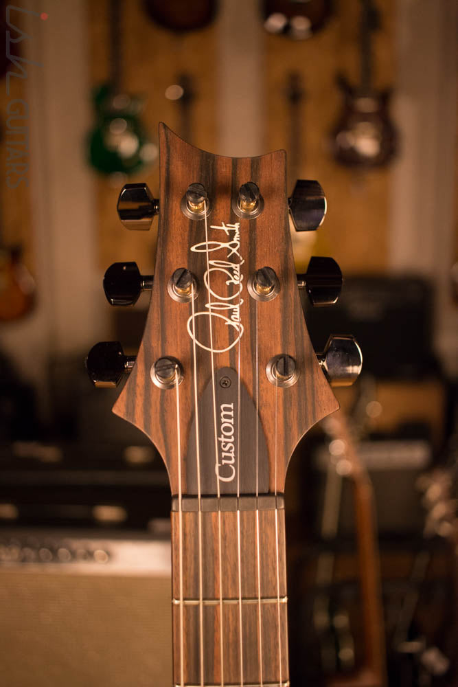 PRS Custom 24 Semi Hollow Ish Guitars Exclusive Wood Library Black Gold Burst Mahogany