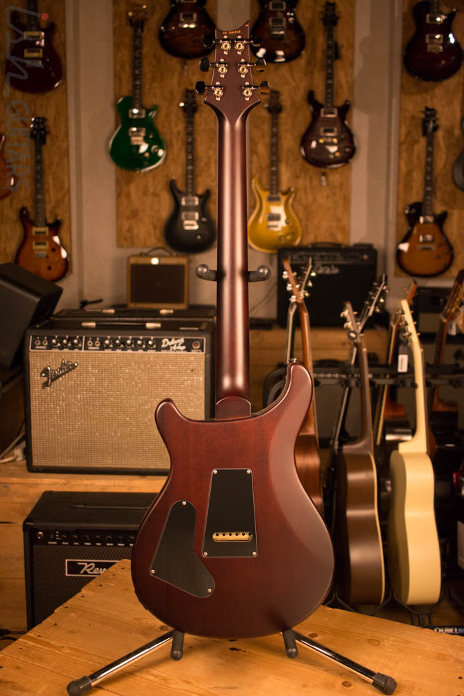 PRS Custom 24 Semi Hollow Ish Guitars Exclusive Wood Library Black Gold Burst Mahogany