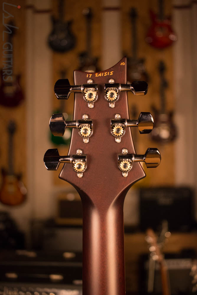PRS Custom 24 Semi Hollow Ish Guitars Exclusive Wood Library Black Gold Burst Mahogany