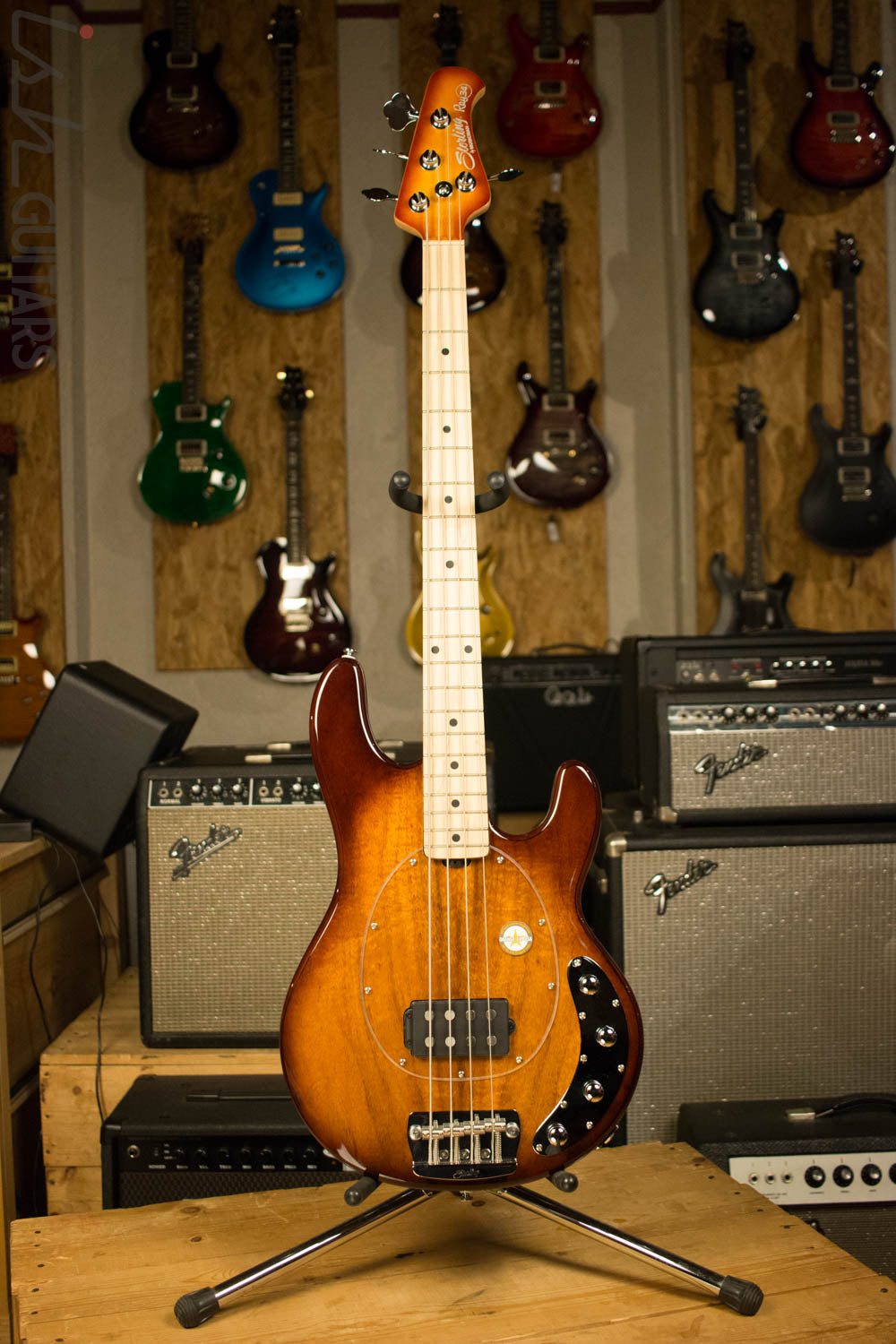Sterling by Music Man Ray34 Bass Custom Prototype Quilted Mahogany