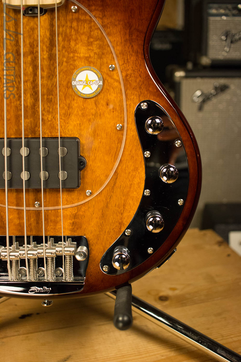 Sterling by Music Man Ray34 Bass Custom Prototype Quilted Mahogany