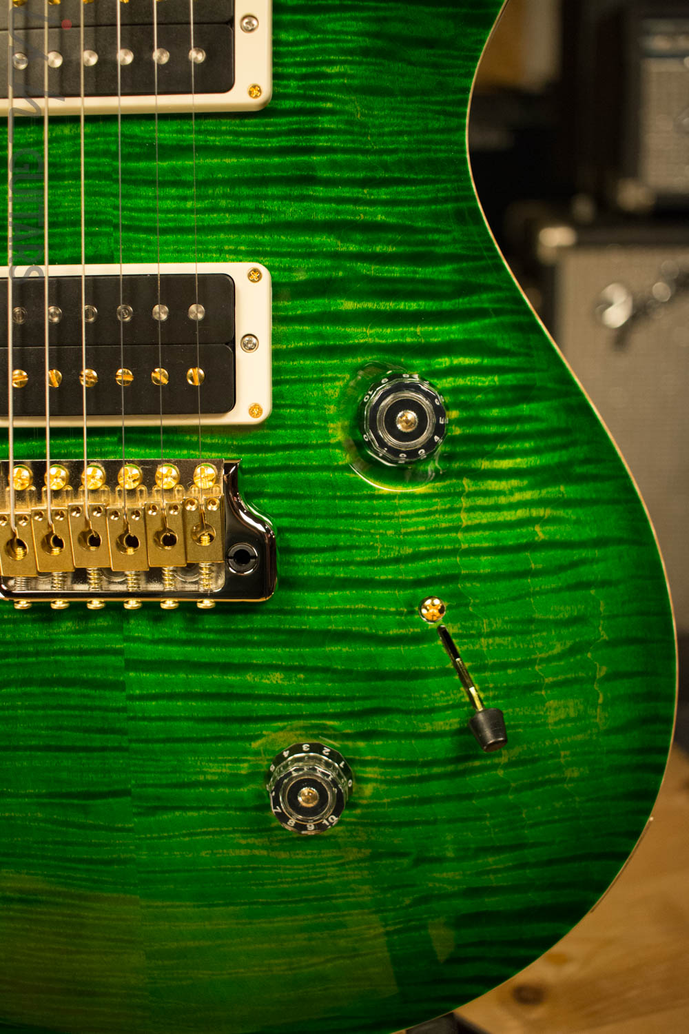 2017 Paul Reed Smith PRS Custom 24 Flamed Maple Neck! 10 Top Eriza Verde