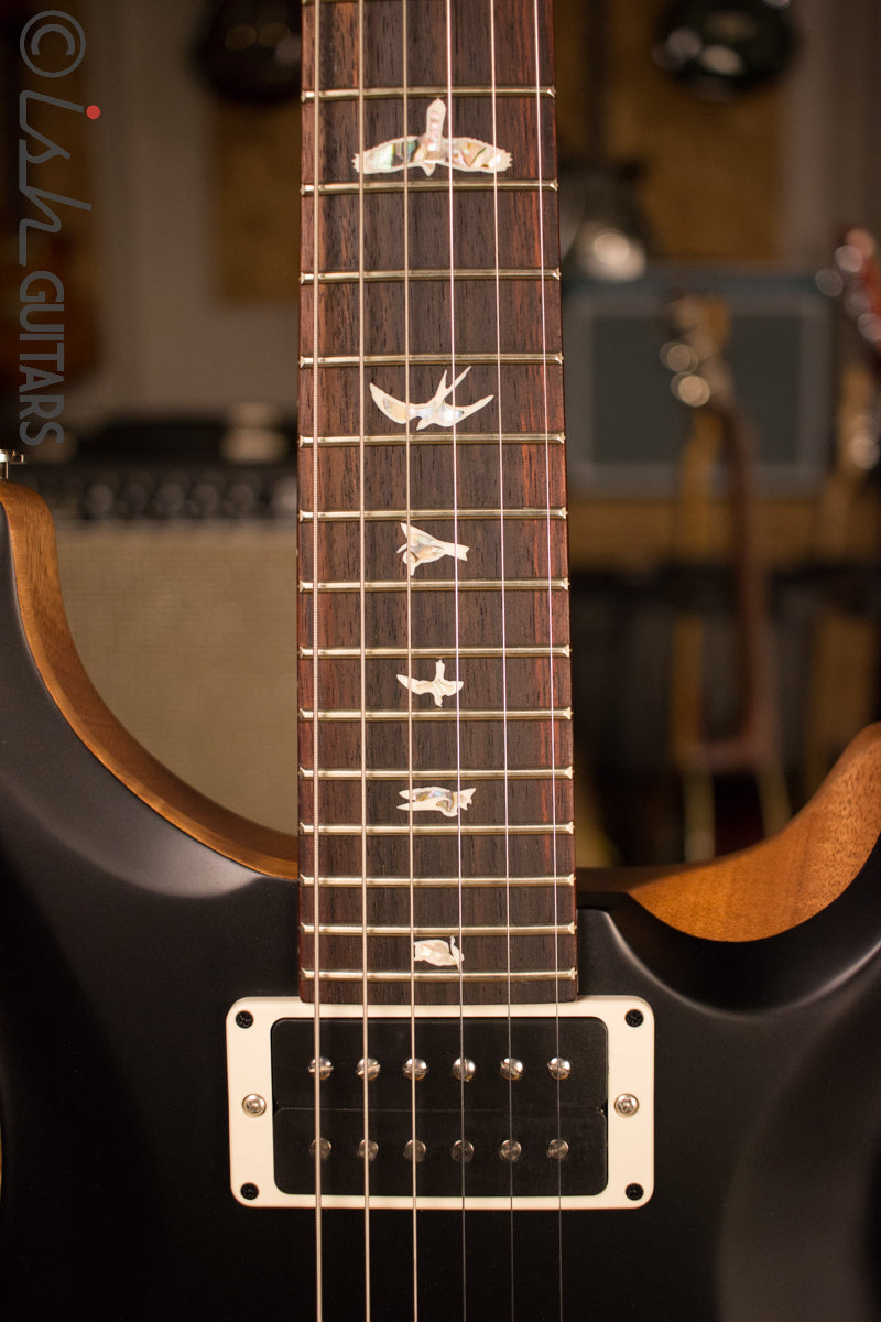 PRS Custom 24 Custom Color Matte Black Natural Back