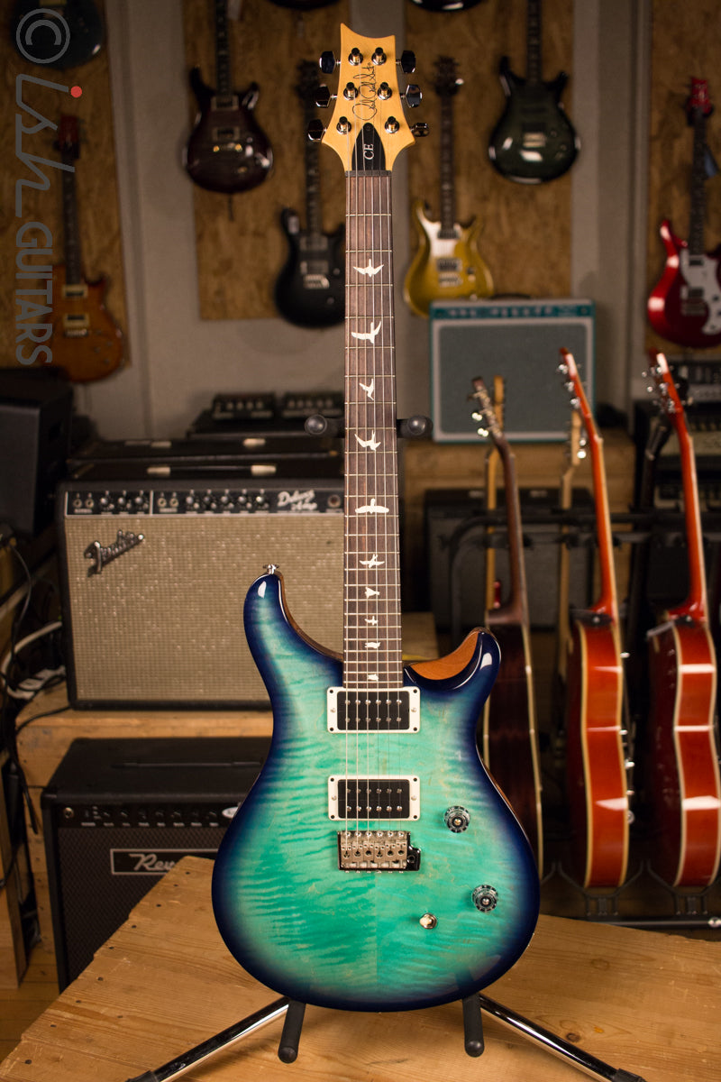 Paul Reed Smith PRS CE24 Custom Color Trippy Aqua Burst Natural Back