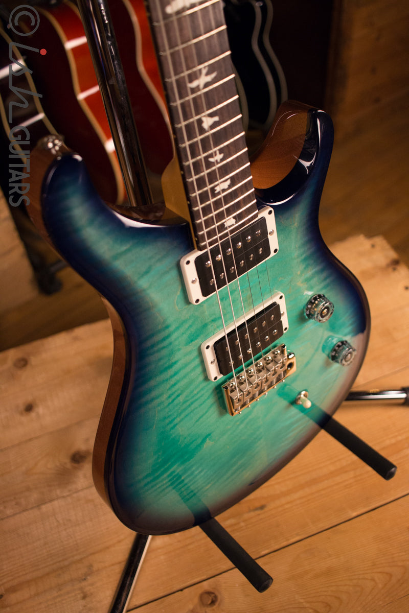 Paul Reed Smith PRS CE24 Custom Color Trippy Aqua Burst Natural Back