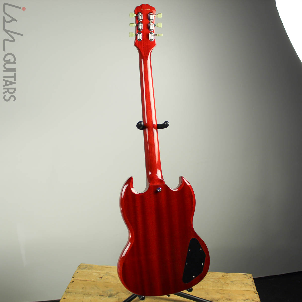 2014 Epiphone G-400 SG Pro Left Handed Cherry w/ Bigsby – Ish Guitars