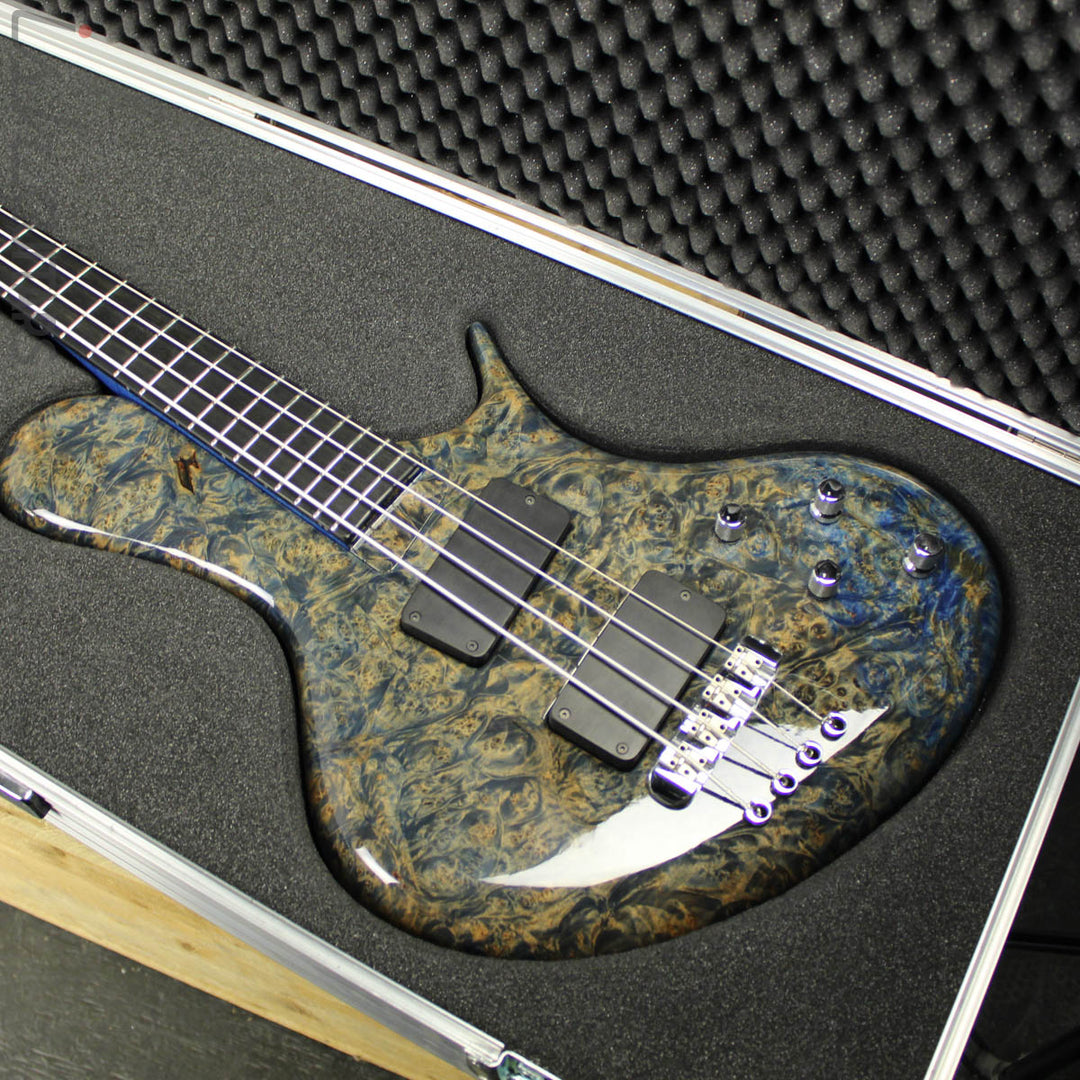 Ritter R8 Singlecut Bass Guitar Solid Maple Burl