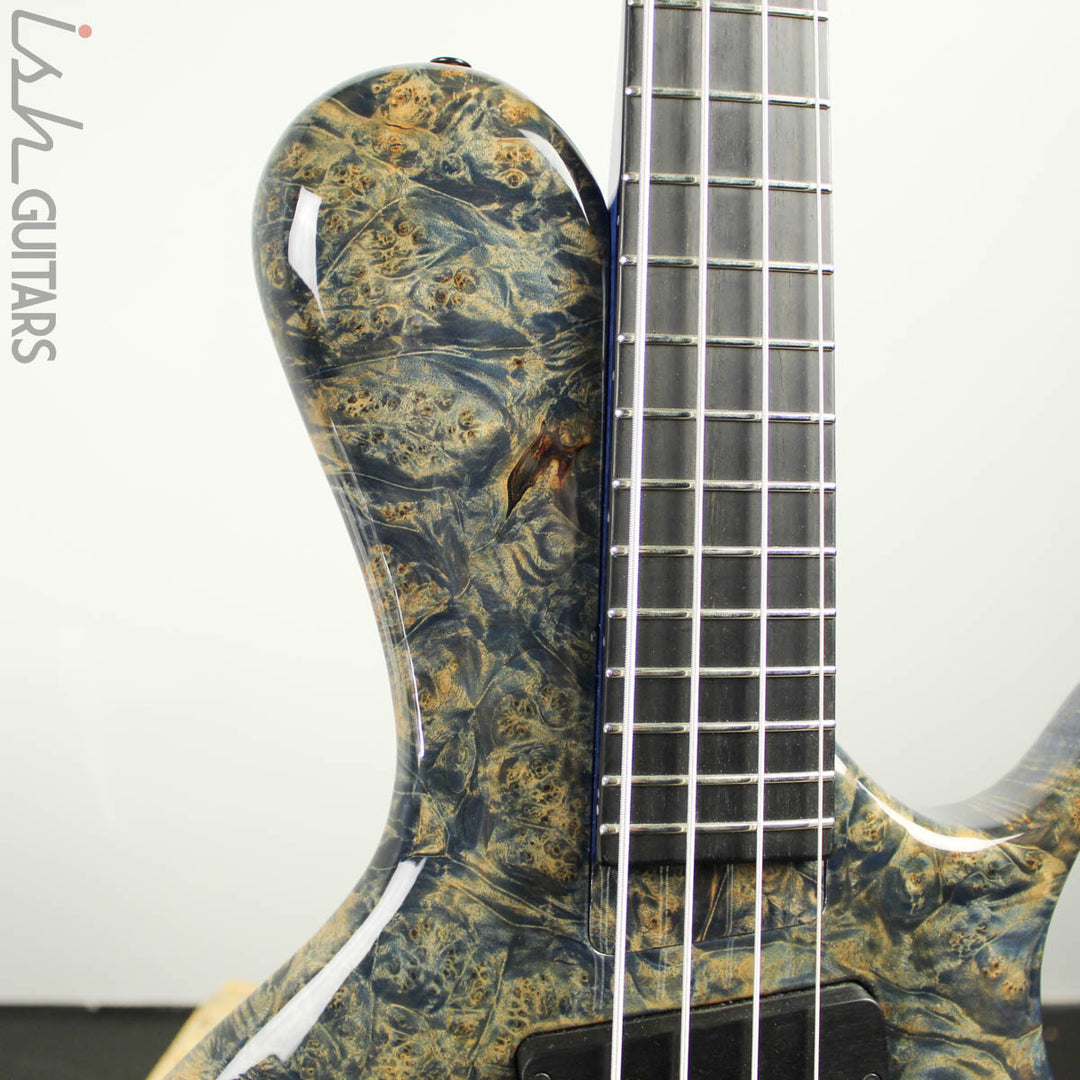 Ritter R8 Singlecut Bass Guitar Solid Maple Burl