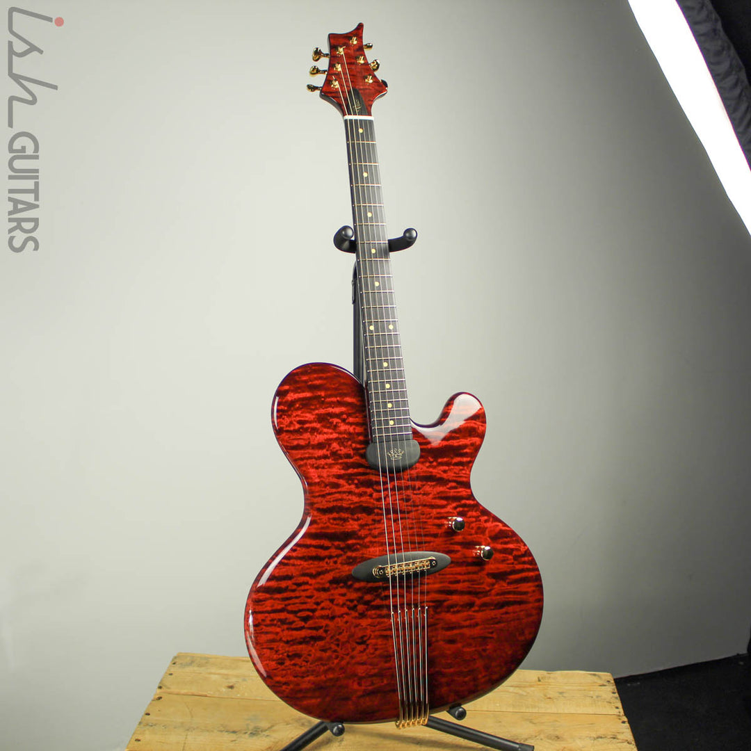 NAMM 2018 Jens Ritter The Third Rose Princess Isabella Guitar Quilted Maple 24K Gold Inlays