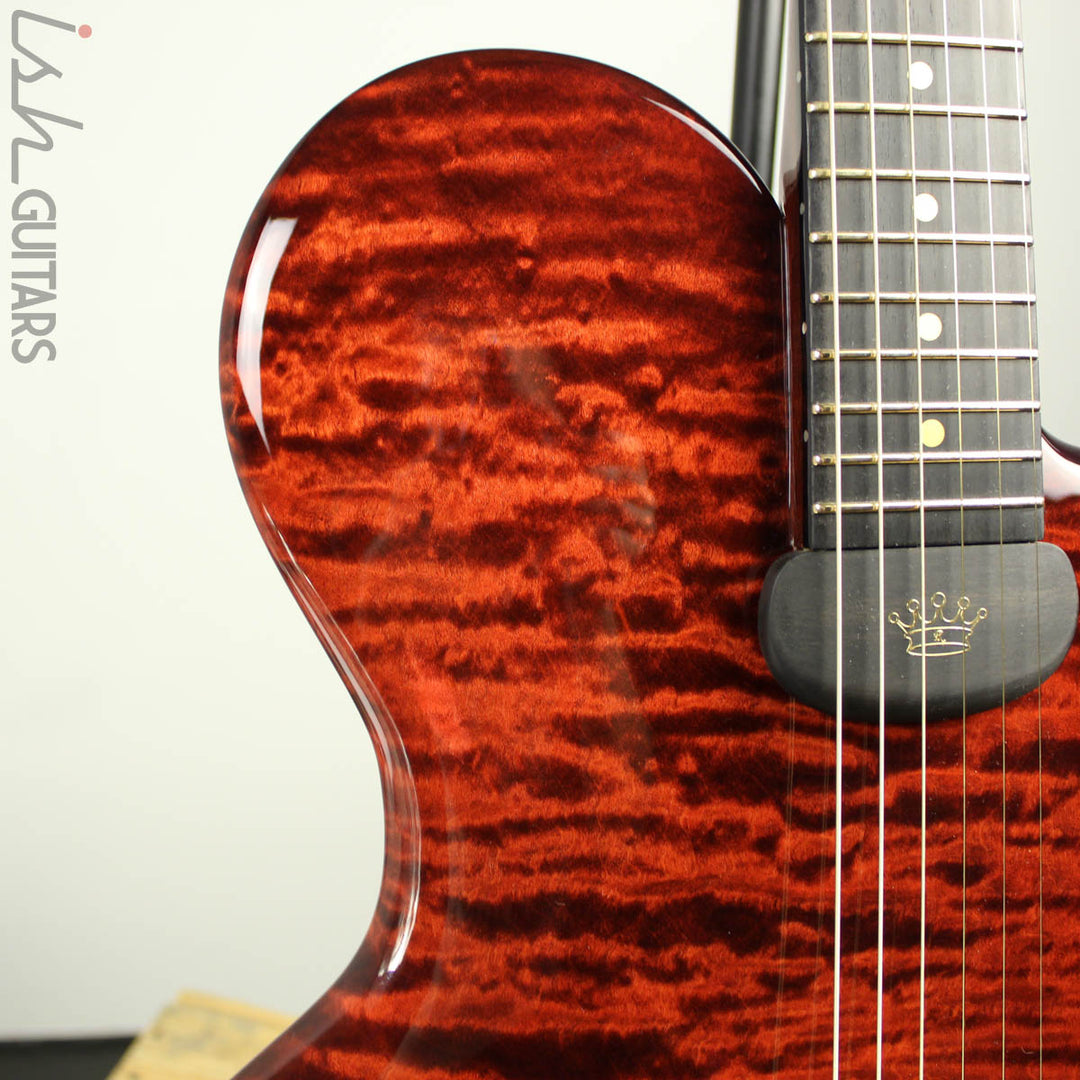 NAMM 2018 Jens Ritter The Third Rose Princess Isabella Guitar Quilted Maple 24K Gold Inlays