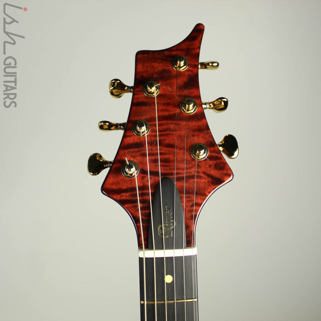 NAMM 2018 Jens Ritter The Third Rose Princess Isabella Guitar Quilted Maple 24K Gold Inlays
