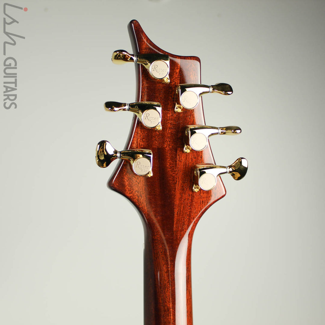 NAMM 2018 Jens Ritter The Third Rose Princess Isabella Guitar Quilted Maple 24K Gold Inlays