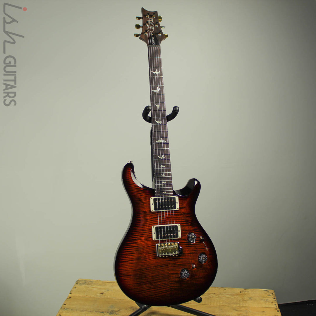 2018 PRS Paul Reed Smith Custom 24 Piezo 10 Top Dark Cherry Wrap Burst Custom Color