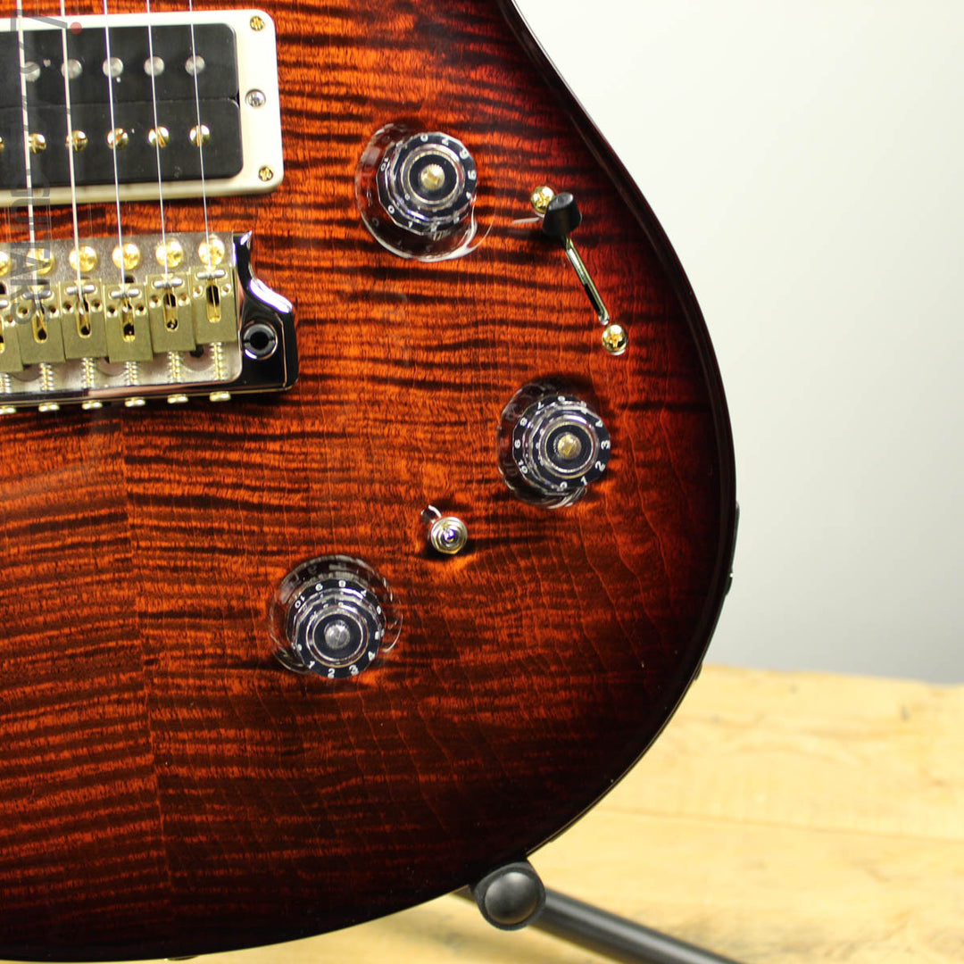 2018 PRS Paul Reed Smith Custom 24 Piezo 10 Top Dark Cherry Wrap Burst Custom Color