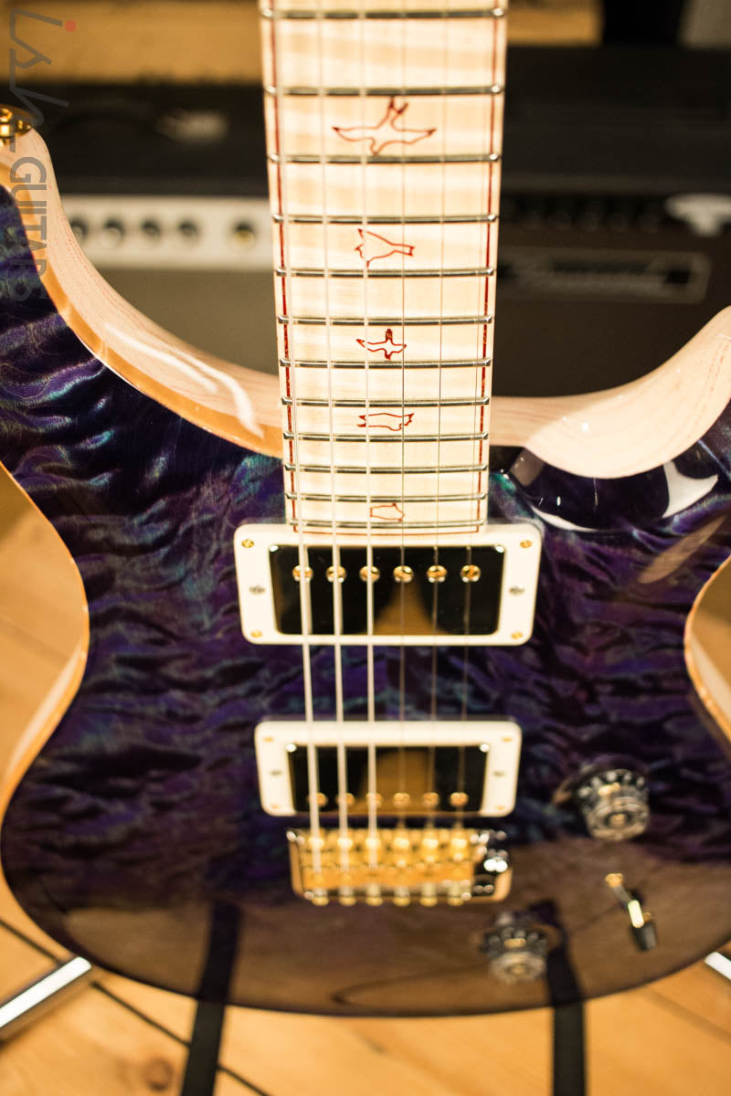 Paul Reed Smith Private Stock Custom 24 Aqua Violet Quilted Maple Top Flamed Maple Neck