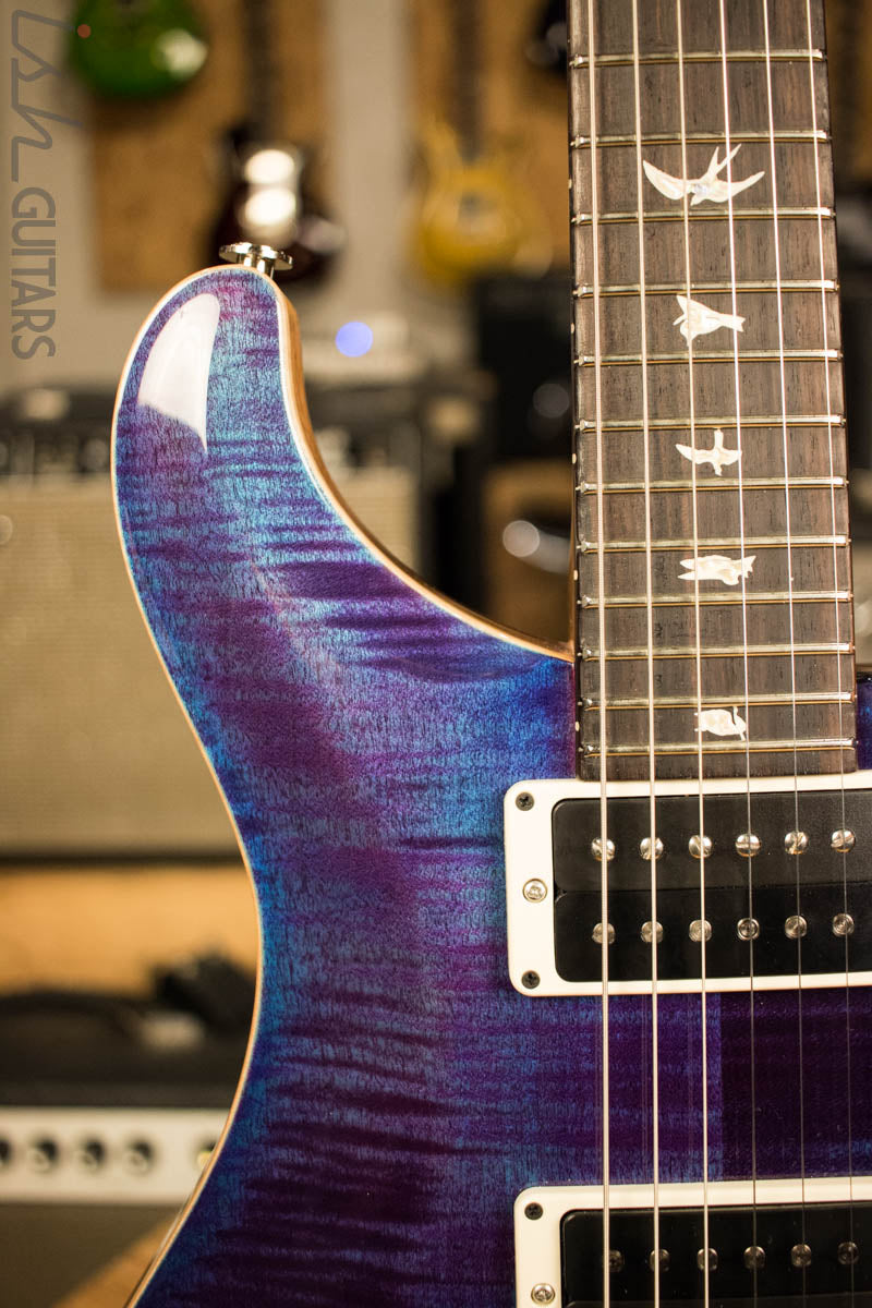 2018 PRS Paul Reed Smith Custom 24 Custom Color Aqua Violet Natural Back