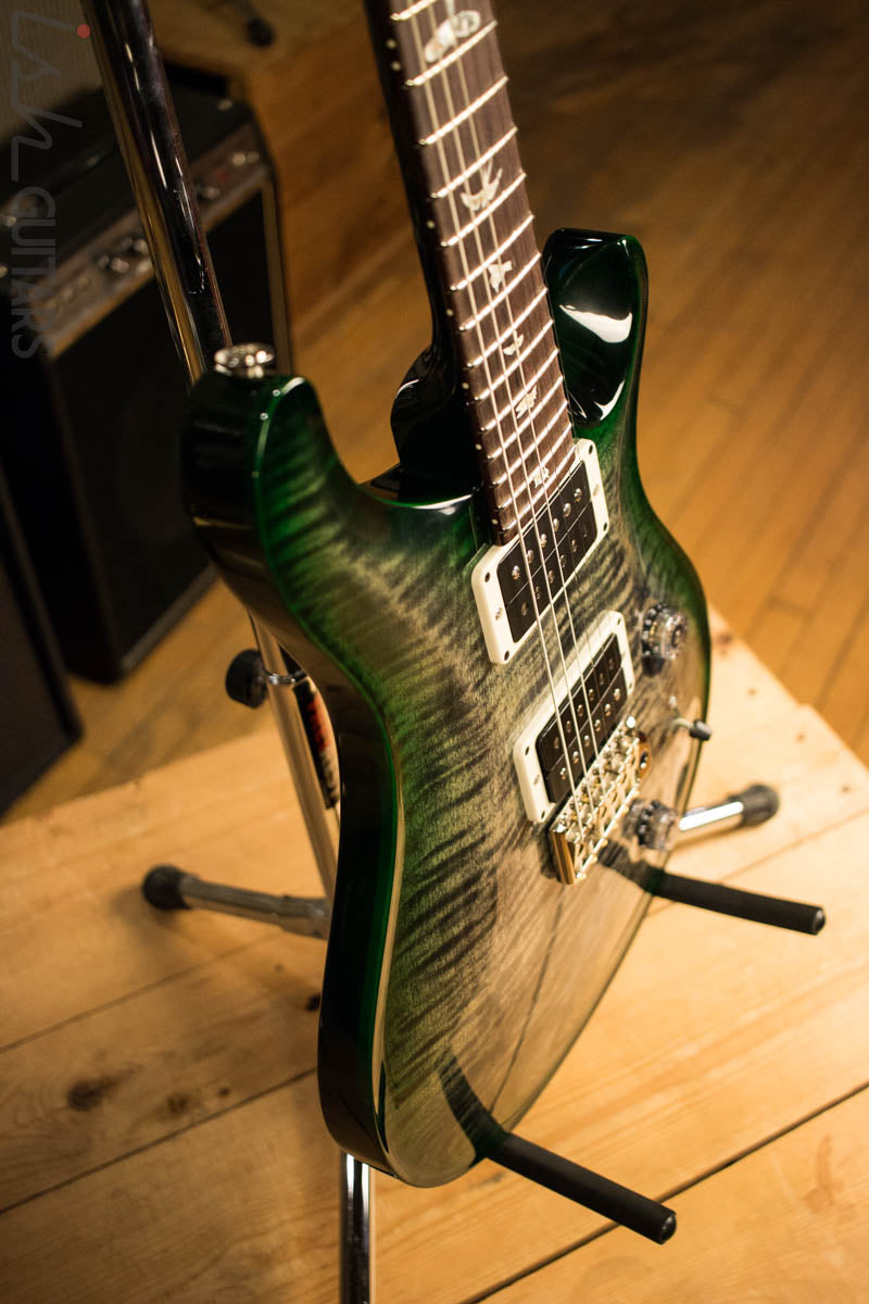 2018 PRS Paul Reed Smith Custom 24 Evergreen Charcoal Burst Pattern Thin