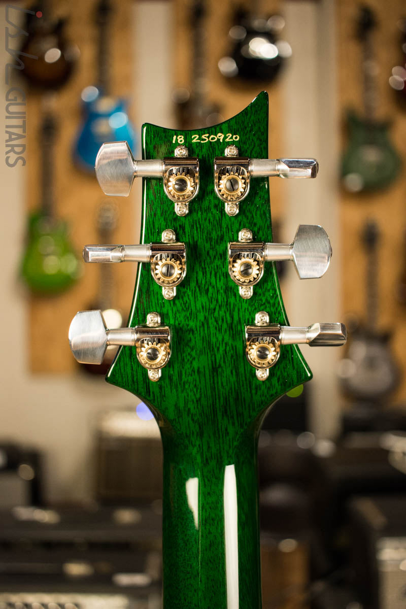 2018 PRS Paul Reed Smith Custom 24 Evergreen Charcoal Burst Pattern Thin