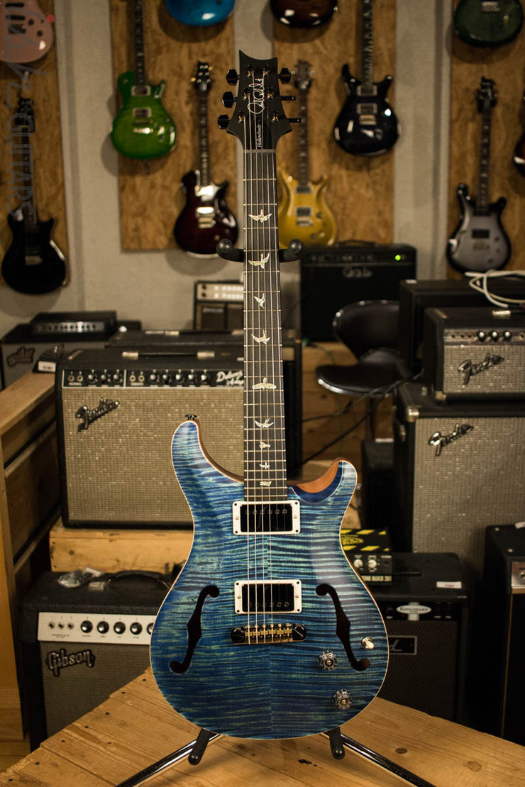 Paul Reed Smith Wood Library Hollowbody I Satin River Blue w/ Matching Flamed Maple Neck