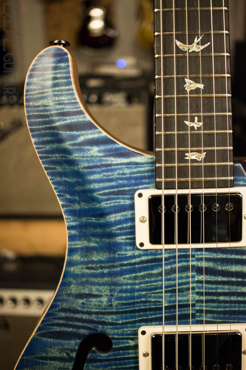 Paul Reed Smith Wood Library Hollowbody I Satin River Blue w/ Matching Flamed Maple Neck