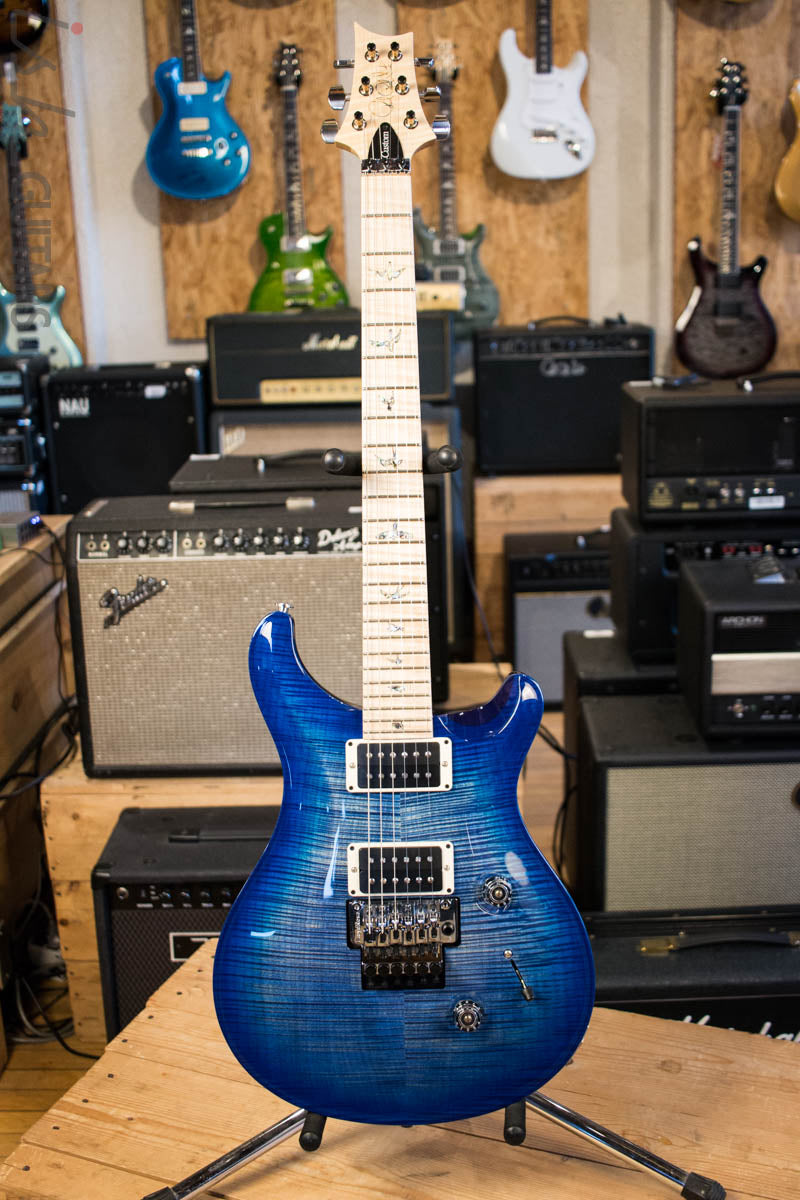 2018 PRS Custom 24 Floyd Artist Package Blue Burst Flamed Maple Fretboard