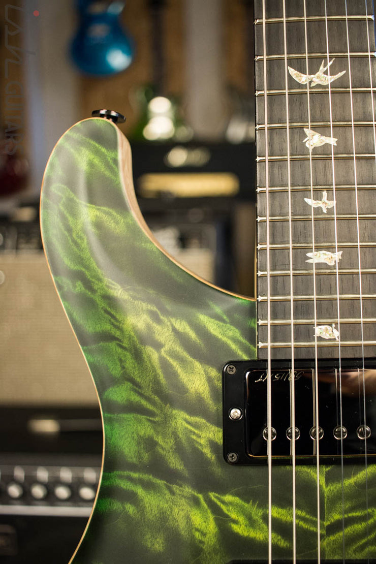 Paul Reed Smith Wood Library Satin Jade Greenburst Custom 24-08 Quilted Maple 10 Top