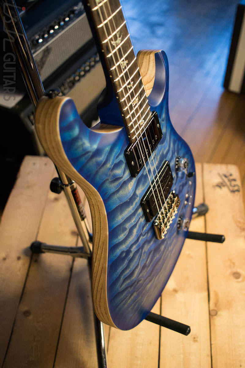 Paul Reed Smith Wood Library Custom 24/08 Satin Faded Blue Burst Quilted Maple Top Swamp Ash Body
