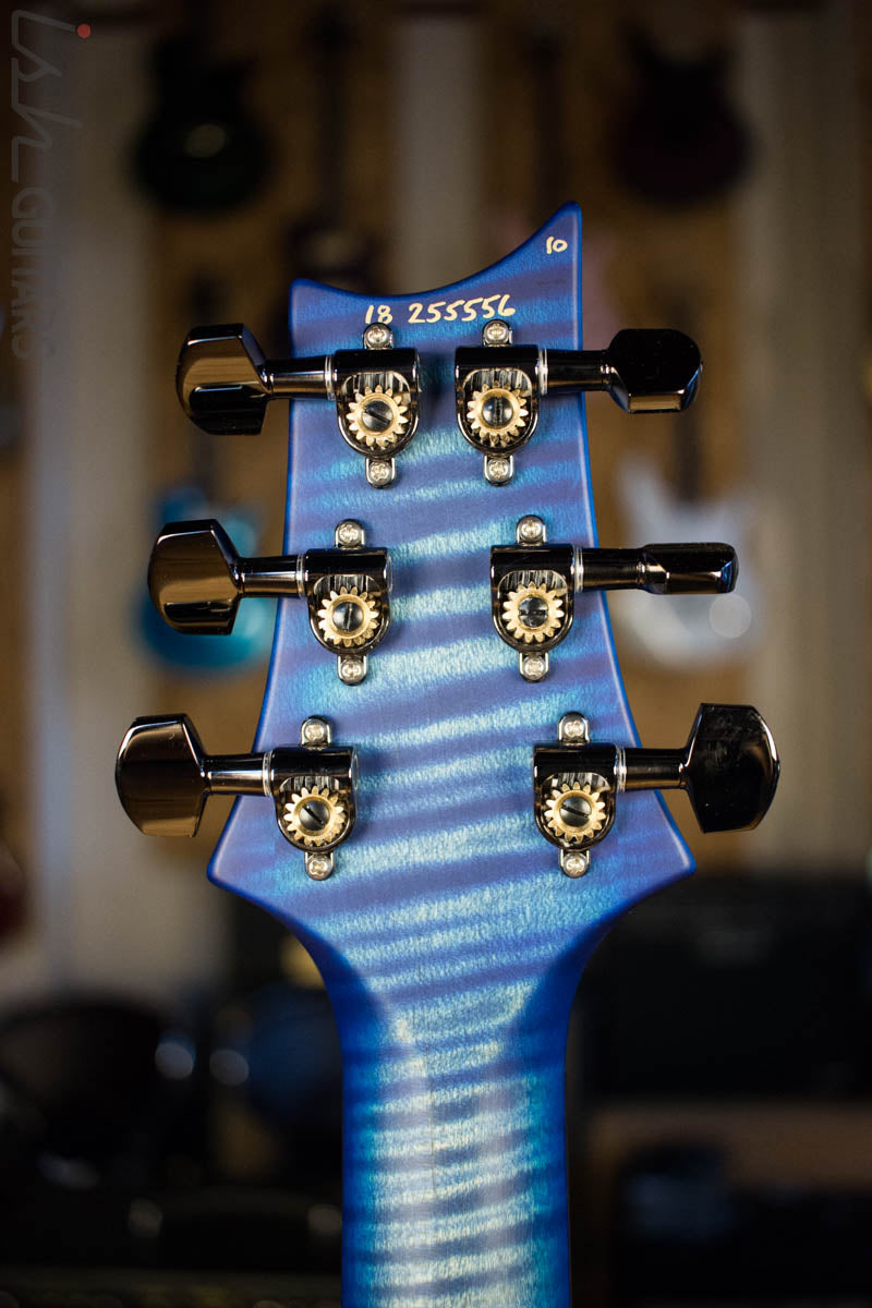 Paul Reed Smith Wood Library Custom 24/08 Satin Faded Blue Burst Quilted Maple Top Swamp Ash Body