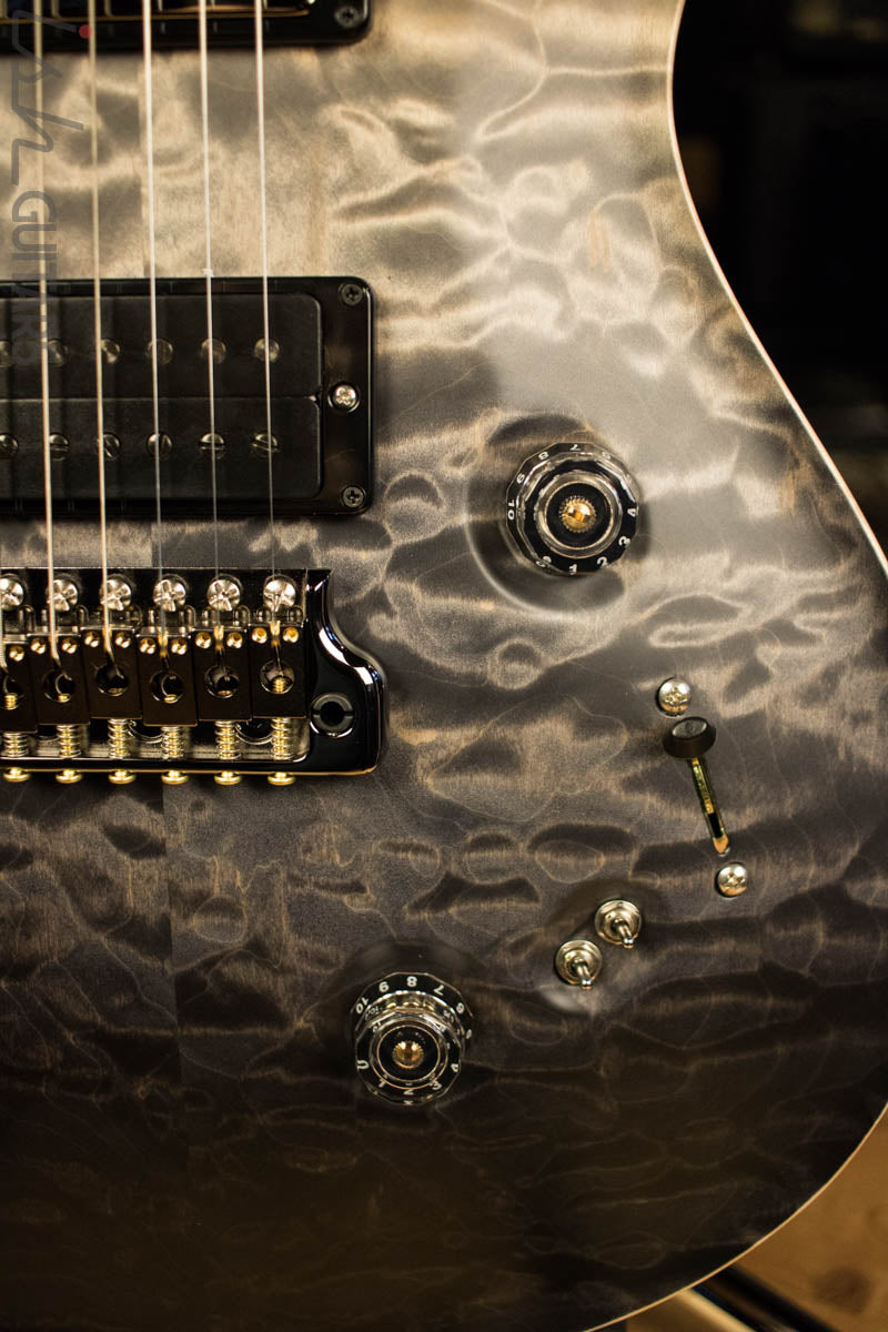 2018 Paul Reed Smith Wood Library Custom 24-08 Gray Black Fade Quilted Maple Top Korina Body and Neck