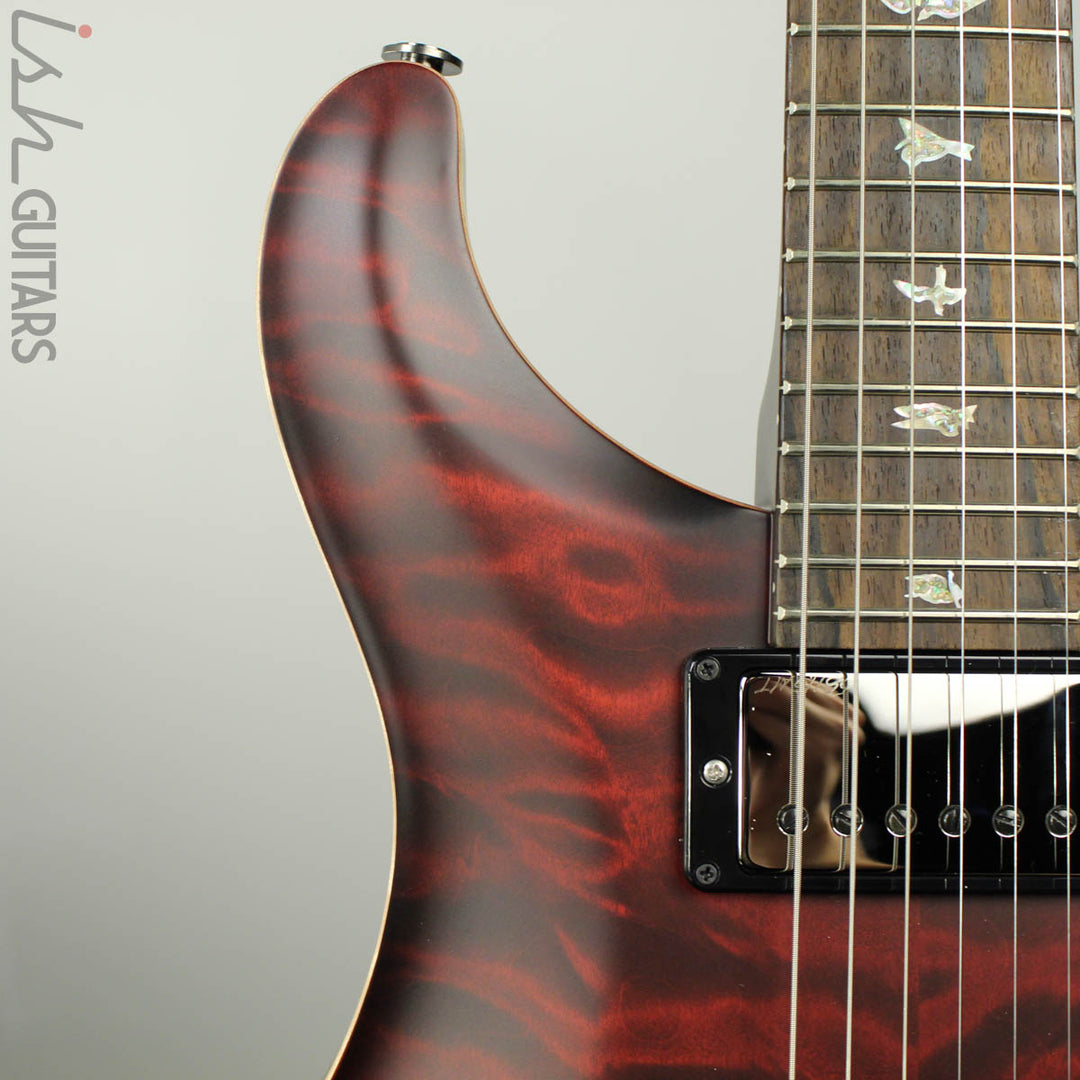 Paul Reed Smith Wood Library Custom 24-08 Satin Red Tiger Quilted Maple Top