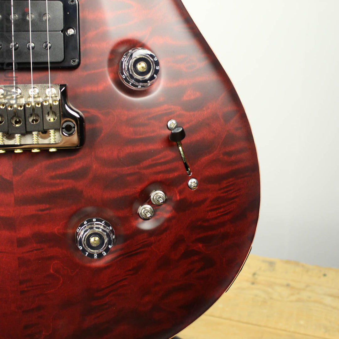 Paul Reed Smith Wood Library Custom 24-08 Satin Red Tiger Quilted Maple Top