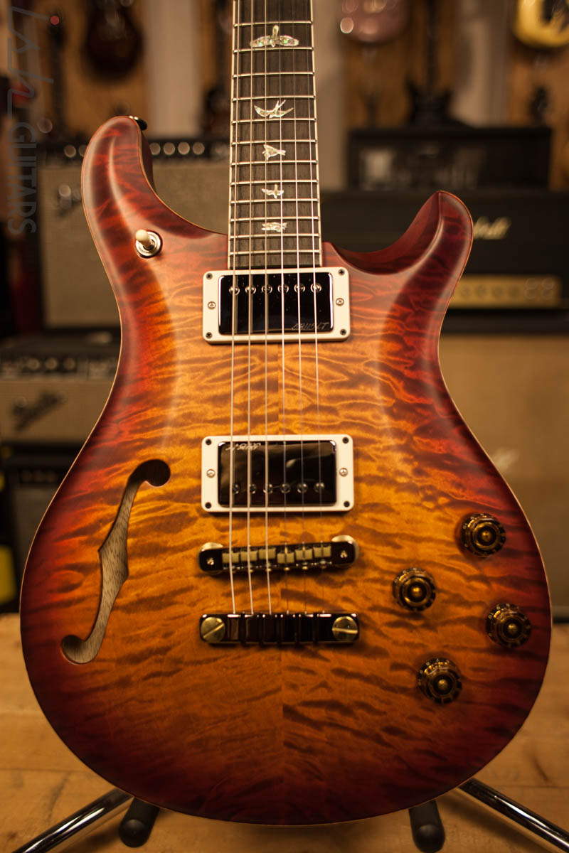 Paul Reed Smith PRS McCarty 594 Semi-Hollow Wood Library Dark Cherry Sunburst Satin Finish