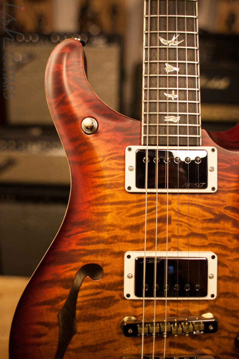 Paul Reed Smith PRS McCarty 594 Semi-Hollow Wood Library Dark Cherry Sunburst Satin Finish
