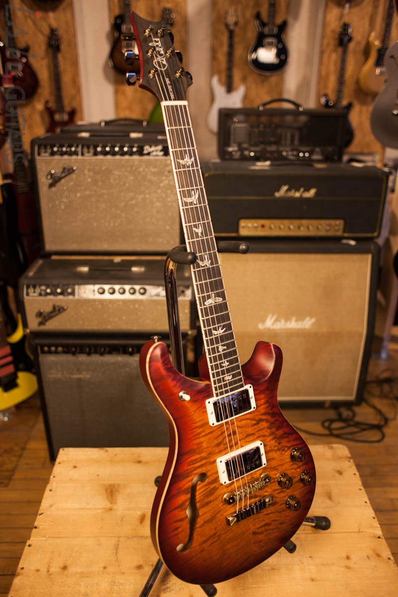 Paul Reed Smith PRS McCarty 594 Semi-Hollow Wood Library Dark Cherry Sunburst Satin Finish