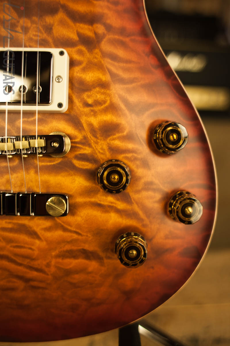 Paul Reed Smith PRS McCarty 594 Semi-Hollow Wood Library ONE PIECE Top Dark Cherry Sunburst Satin Finish