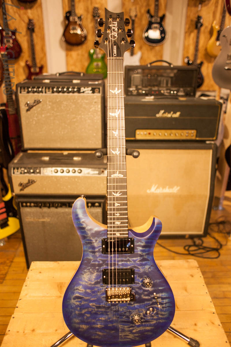 PRS Paul Reed Smith Custom 24-08 Wood Library 10 Top Faded Blue Burst Swamp Ash Back