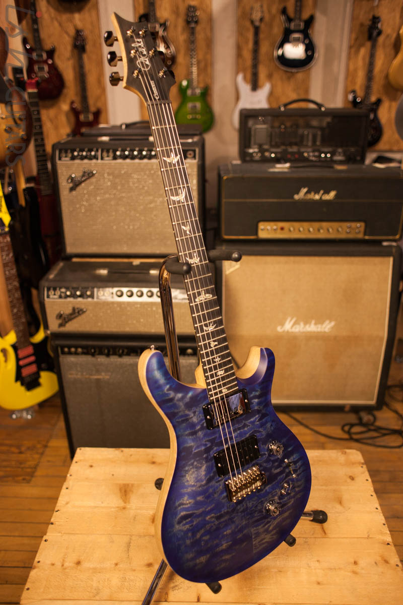 PRS Paul Reed Smith Custom 24-08 Wood Library 10 Top Faded Blue Burst Swamp Ash Back