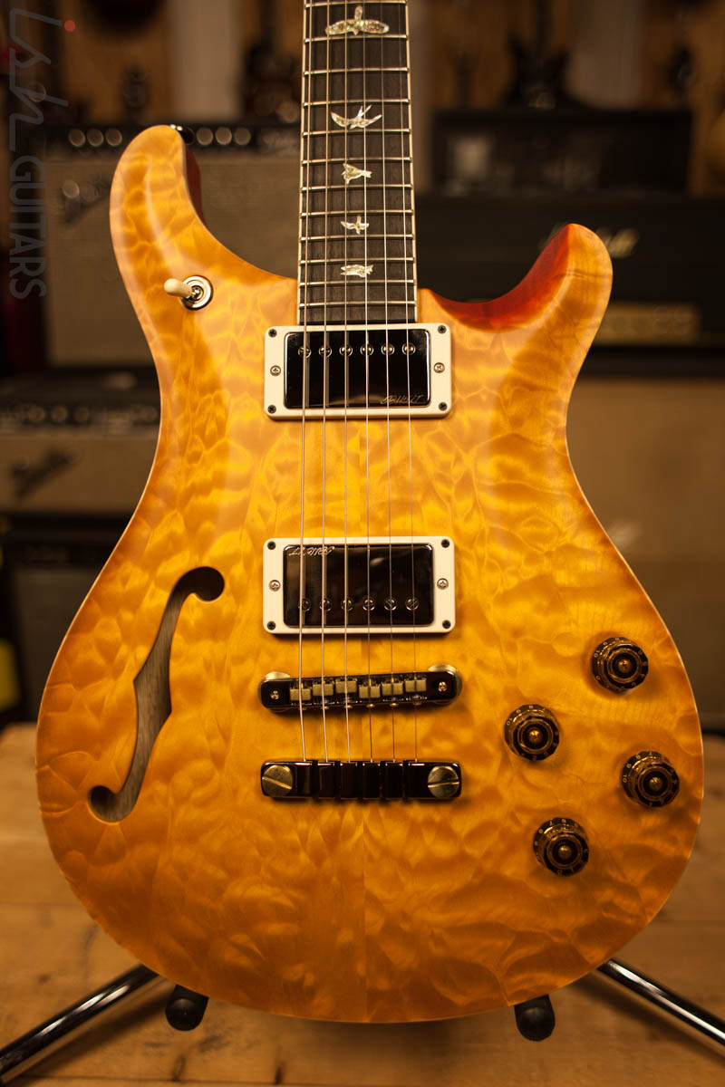 Paul Reed Smith PRS B-Stock McCarty 594 Semi-Hollow Wood Library Korina Neck Ebony Fretboard Korina Back  Faded McCarty Sunburst Satin Finish