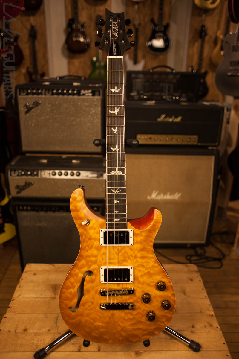 Paul Reed Smith PRS B-Stock McCarty 594 Semi-Hollow Wood Library Korina Neck Ebony Fretboard Korina Back  Faded McCarty Sunburst Satin Finish