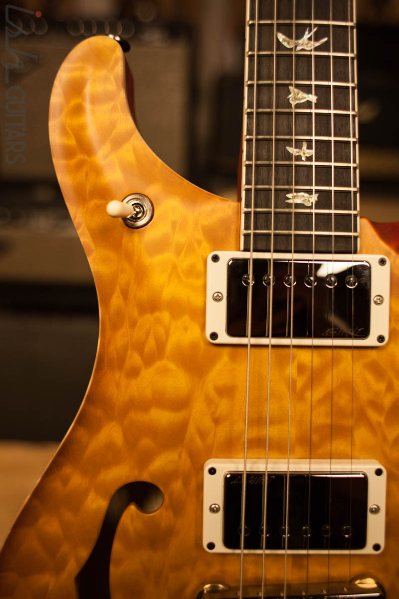 Paul Reed Smith PRS B-Stock McCarty 594 Semi-Hollow Wood Library Korina Neck Ebony Fretboard Korina Back  Faded McCarty Sunburst Satin Finish