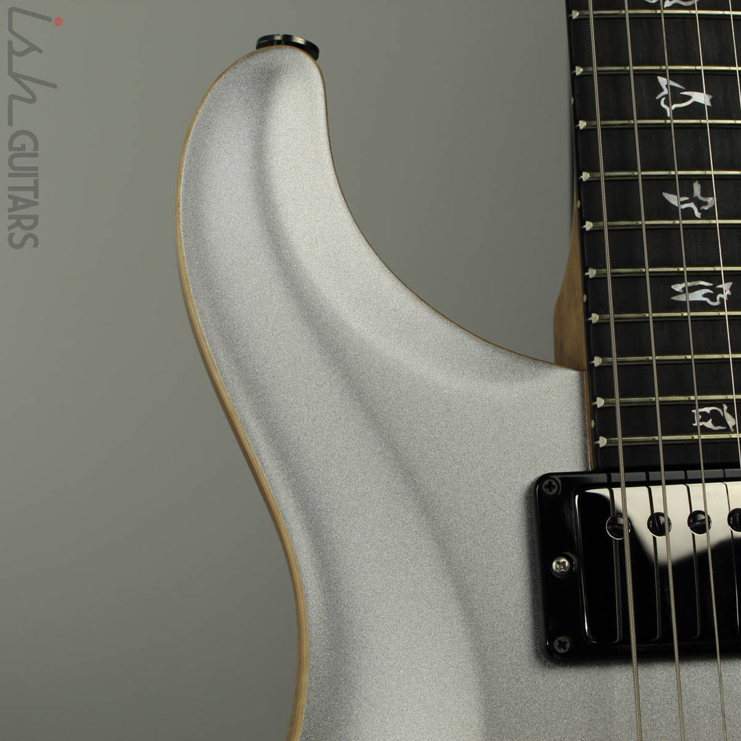 PRS Paul Reed Smith Wood Library Custom 24 Platinum Metallic Silver (DEMO VIDEO)