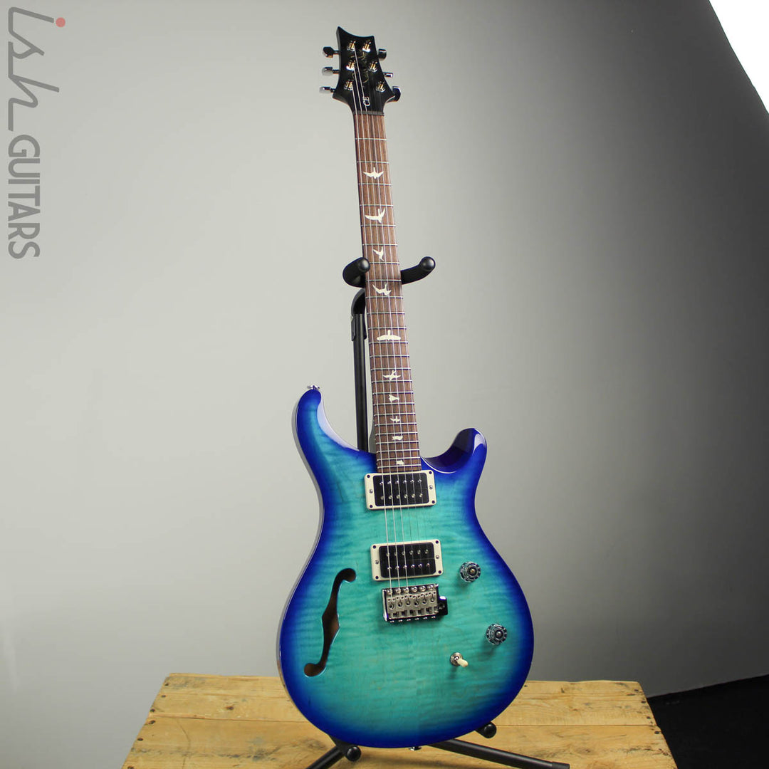Paul Reed Smith PRS CE24 Semi-Hollow Blue Matteo w/ Painted Neck