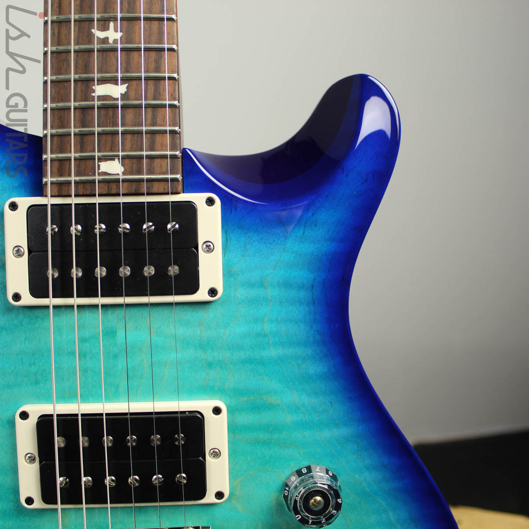 Paul Reed Smith PRS CE24 Semi-Hollow Blue Matteo w/ Painted Neck