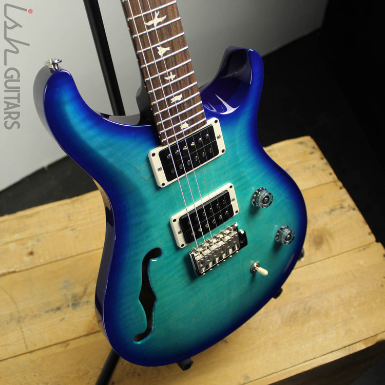 Paul Reed Smith PRS CE24 Semi-Hollow Blue Matteo w/ Painted Neck