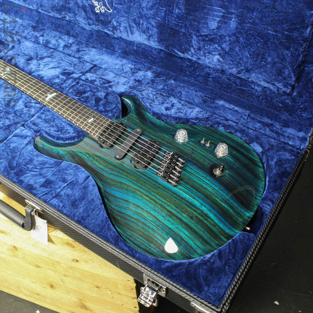 2018 PRS Paul Reed Smith Private Stock Custom 24 Multi Scale Zebrawood Dark Blue Glow Smoked Burst