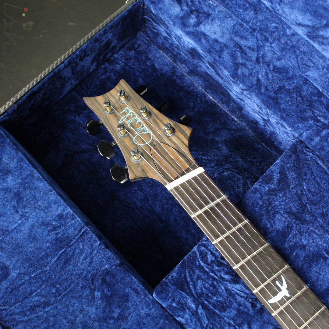 2018 PRS Paul Reed Smith Private Stock Custom 24 Multi Scale Zebrawood Dark Blue Glow Smoked Burst